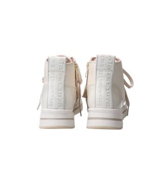 INTER-CHAUSSURES 【BUSSOLA】サイドジップハイカットスニーカー アイボリー