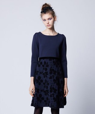 TOCCA 【洗える！】FLORA KNIT DRESS ニットドレス ネイビー系