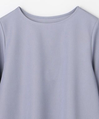 ANY コンフォータブル袖タックブラウス ライトブルー