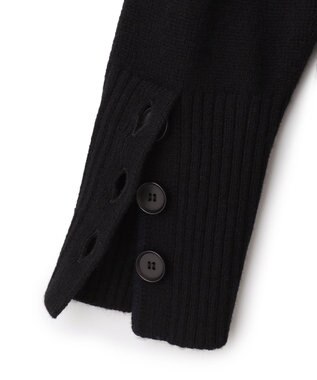 ICB L 【WEB限定カラーあり・洗える】 ソフトカシミヤミックス ハイネックワンピース ブラック系［WEB限定］