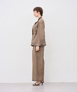 uncrave シアーオーガンジー ワイドパンツ カーキベージュ