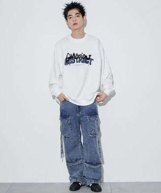 WEGO メタリックロゴプルオーバー ホワイト