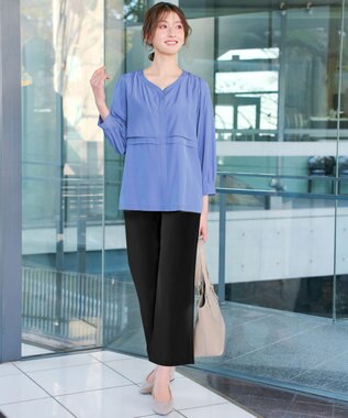 Tiaclasse 日本製エアシルキーワイドパンツ ブラック