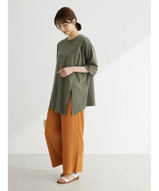 Green Parks アシメトリーデザインチュニック Light Khaki