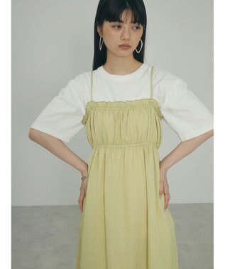 Green Parks ａ．バックオープンキャミワンピース Lime Green