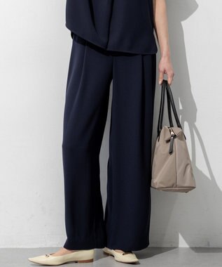 23区 L 【WEB&一部店舗限定】ストレッチジョーゼット ワイドパンツ