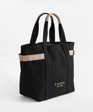 TOCCA 【A4サイズ対応】SIDE RIBBON CANVASTOTE トートバッグ ブラック系