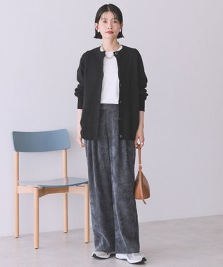 AMERICAN HOLIC コットンブレンドスポンディッシュカーディガン Black