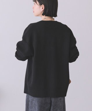 AMERICAN HOLIC コットンブレンドスポンディッシュカーディガン Black