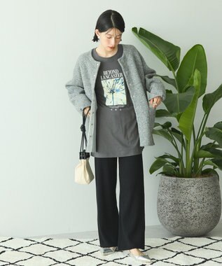 AMERICAN HOLIC Wフェイスラグランニットコーディガン Gray Mixture