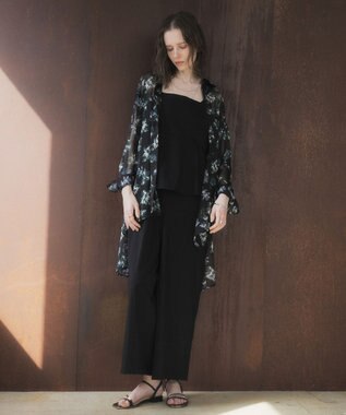 YECCA VECCA ドライタッチペプラムサロペット Black