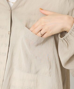 CRAFT STANDARD BOUTIQUE ヴィンテージボイルスキッパー長袖シャツ Gray Beige