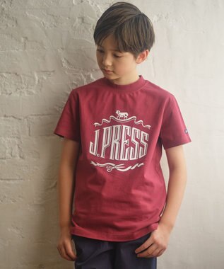 J.PRESS KIDS 【140-170cm】ハウスプリント Ｔシャツ バーガンディ系