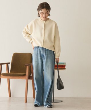 AMERICAN HOLIC コットンブレンドスポンディッシュカーディガン Ivory