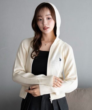 WEGO 【新色追加】別注USPOLOWZIPニットPK ホワイトアイボリー