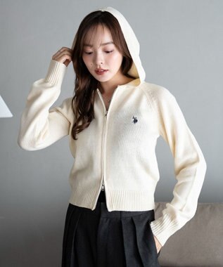 WEGO 【新色追加】別注USPOLOWZIPニットPK ホワイトアイボリー