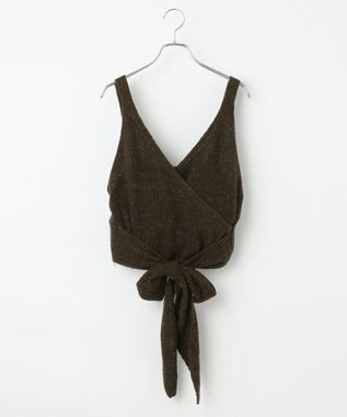 #Newans 【洗える】カシミヤブレンドバルキーニットビスチェ ダークブラウン系