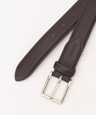 J.PRESS MEN 【定番】スムースレザーベルト ダークブラウン系