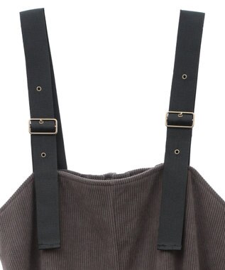 CRAFT STANDARD BOUTIQUE カットコーデュロイジャンパースカート Charcoal Gray