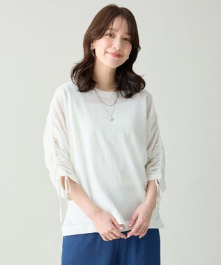 ANY シアーシャーリングスリーブニット