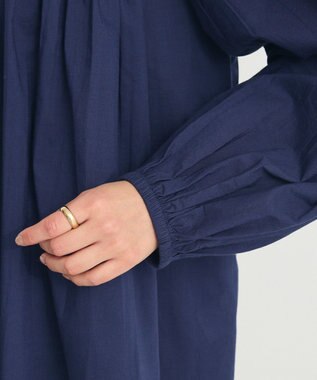 CRAFT STANDARD BOUTIQUE インド綿ピンタックブラウス Navy
