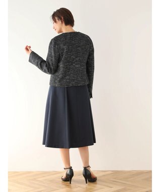 Green Parks ｅｆ－ｄｅ　ツィード調ノーカラージャケット Navy