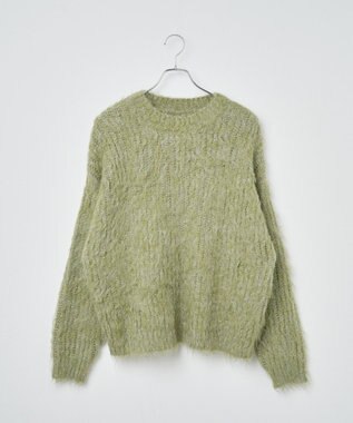 WEGO ブラッシュニットBIGプルオーバー グリーン