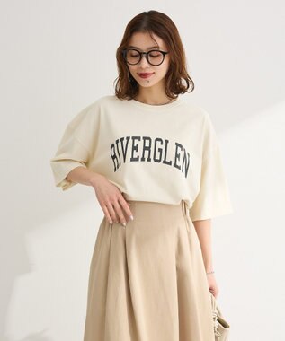 Green Parks ピグメントロゴＴシャツ Ecru