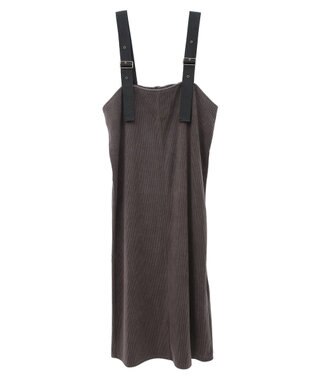 CRAFT STANDARD BOUTIQUE カットコーデュロイジャンパースカート Charcoal Gray