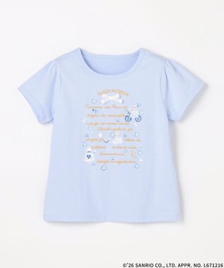組曲 KIDS 【マロンクリーム×組曲 KIDS】メッセージTシャツ サックスブルー