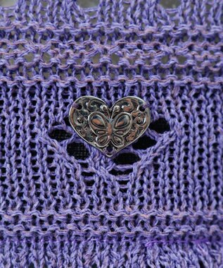 AURORA 【 ANNA SUI（アナ スイ）】ハートジャカードボンネット パープル