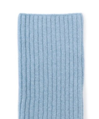 UNFILO 【WEB/一部店舗限定】ふわふわニット アームウォーマー サックス