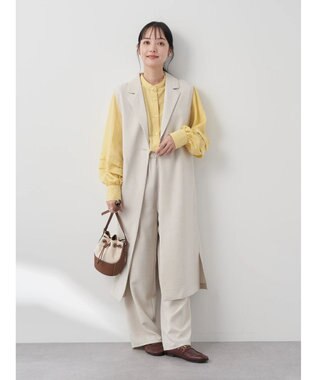 earth music&ecology ギャザーパンツ Beige