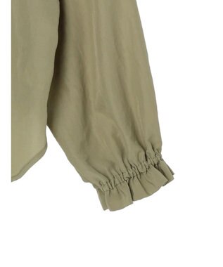 Green Parks スタンドフリルボウタイブラウス Green