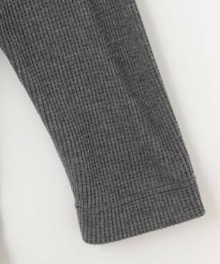 JOSEPH ABBOUD MOUNTAIN 【日本製/ソフト】ソフトウォームワッフル タートルネック Tシャツ グレー系