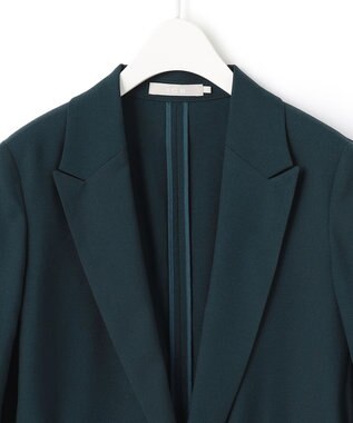 ICB 【洗える】 ウールマットウース ベルト付きジャケット パイングリーン系