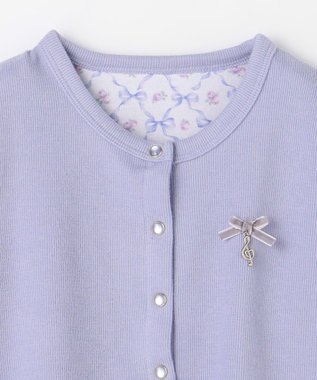 ANY KIDS まいにちスナップカーディガン ラベンダー
