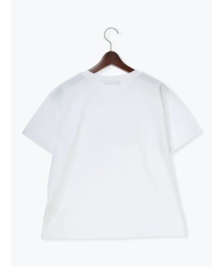 Te chichi パール&ロゴプリントTシャツ オフホワイト