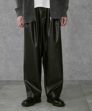 WEGO 【ユニセックス着用ITEM】合皮イージータックパンツ