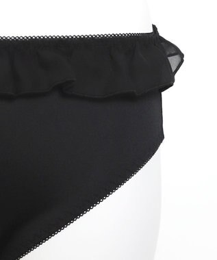 WEGO 【ブラトップ＆ショーツセット】Liliane　Ciel　シフォンフリル ブラック