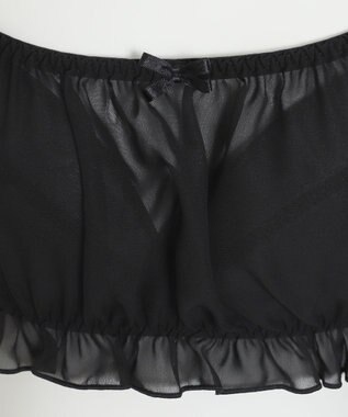 WEGO 【ブラトップ＆ショーツセット】Liliane　Ciel　シフォンフリル ブラック