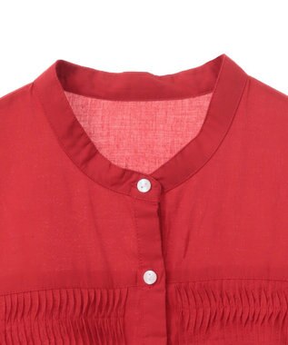 CRAFT STANDARD BOUTIQUE インド綿ピンタックブラウス Red