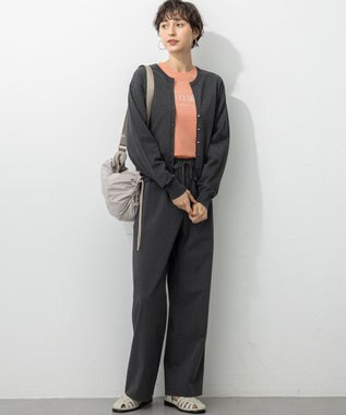 23区 S 【洗える/吊り干しOK】ヴィスコースストレッチ Vネック ニットカーディガン グレー系