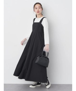 earth music&ecology ステッチジャンドレ Black