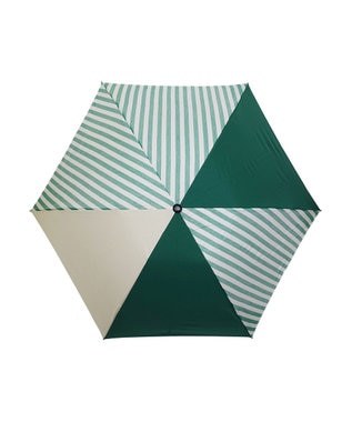 +RING UNISEX プラスリング 簡単開閉式折傘55cm GRN-STP T1379 緑