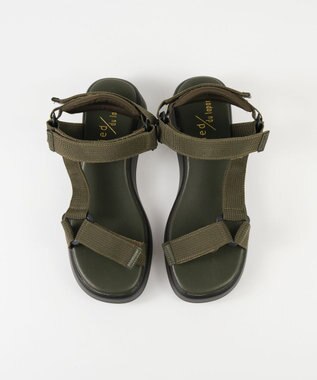 BONTRE 【pied du lapan/ピエドラパン】厚底ベルクロスポーツサンダル/50752ZI カーキ