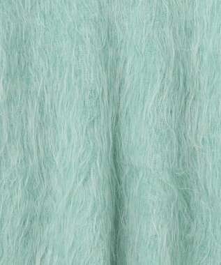 UNFILO L アルパカシャギー クルーネック プルオーバー グリーン