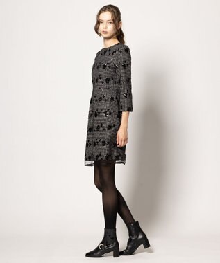 TOCCA SPANGLE OF FLOWER ドレス ブラック系5