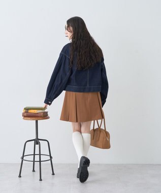 earth music&ecology ショートジップデニムジャケット Indigo