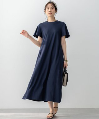 組曲 L サマージャージフレア ワンピース ネイビー系